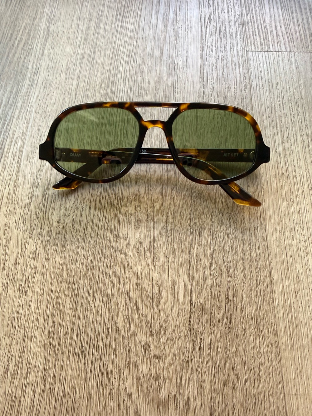 quay australia jet set tortoise brown 70's retro aviator sunglasses eyewear NEW